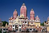 The Laxminarayan Temple (Hindi: श्री लक्ष्मीनारायण मन्दिर, also known as the Birla Mandir) is a Hindu temple. Laxminarayan usually refers to Vishnu, the Preserver in the Trimurti, also known as Narayan, when he is with his consort Lakshmi. The temple, inaugurated by Mahatma Gandhi, was built between 1933 and 1939.