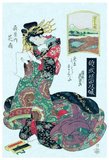 Keisai Eisen (渓斎 英泉, 1790 – 1848) was a Japanese ukiyo-e artist who specialised in bijinga (pictures of beautiful women). His best works, including his ōkubi-e ('large head pictures'), are considered to be masterpieces of the 'decadent' Bunsei Era (1818–1830).<br/><br/>

He was also known as Ikeda Eisen, and wrote under the name of Ippitsuan.